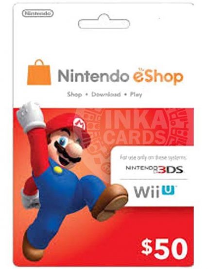 $50 USA Nintendo Eshop Tarjeta de Regalo