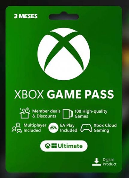 3 meses Xbox Game Pass Ultimate membresía