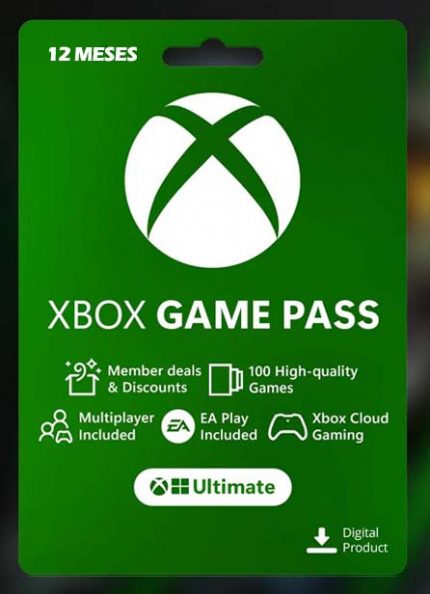 12 meses Xbox Game Pass Ultimate membresía